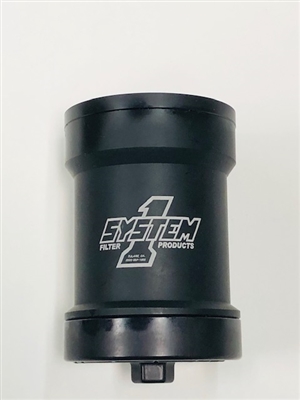 System 1 billet spin on filter. For V-8's, V-6's & 4 cylinders. Chevrolet, Ford and Chrysler applications. 45 Micron element, 2 universal inserts.
