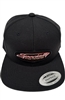 Black snapback hat