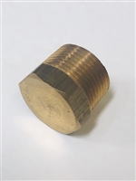 3/4" Brass pipe plug hex head.