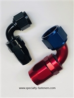 90 degree Swivel Hose Ends. Red/blue & black available. Made in the USA