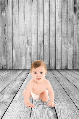 CanadianStudio Photo Studio Washable 150cm x 200cm Grey Wooden Black and White Heavy Duty Muslin Backdrop Background