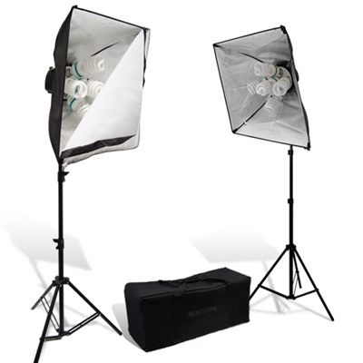 3000 W Video Photo Studio Fluorcent lighting Softbox light + Case