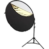 NEW 22" 5 in 1 Reflector + Arm Holder bracket Heavy Duty 8' Stand Kit