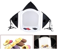 Pro STUDIO IN A BOX 1500 watt output PHOTO LIGHT TENT PHOTOGRAPHY SET with 32" tent and 4 backdrops
