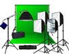 Pro 5-Head 4000 W Continuous Light Softbox Fluorecent Boom Stand Backdrop Kit