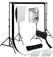 Photo Softbox 1600 watt Video Continuous Lighting kit  backdrop support system