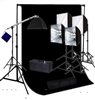 Photo Softbox 4000 W Video Continuous Lighting Kit 10'x12' black backdrop set