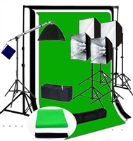 Photo Softbox 4000 W Video Continuous Lighting Kit  muslin backdrops kit