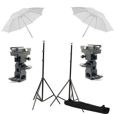 Brand New Stobist Photo Studio Umbrella Flash Mount stand Kit & case 4 speedlite