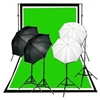 Photo 4-head Reflective Umbrella Continuous Light Muslin Backdrops Support Kit
