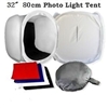 Pro 80cm/32" Studio Cube Photo Light Tent velvet backdrops & top /front opening