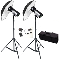 PRO 1200W/S STROBE STUDIO FLASH MONOLIGHT BOWENS COMPATIBLE UMBRELLA SET