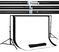 NEW Heavy duty 10'x10' Backdrop Stand High Key Muslin 10'x12' Background Kit