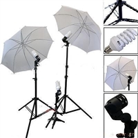 3-HEAD PHOTO LIGHTING PHOTO STUDIO UMBRELLA LIGHT SET