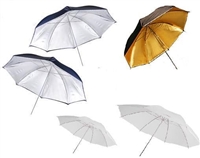 Set of 5 Photo Umbrella Silver Gold White Studio Kit for Monolight Speedlight