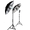 NEW Studio black/silver Umbrella Light Continuous Video Lighting Kit