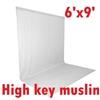 Pro 6ft x 9ft WHITE High Key Muslin Heavy duty Background Backdrop