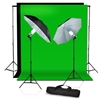 Photo Studio Reflective Umbrella Continuous Light Muslin Backdrops Support Kit