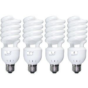 NEW 4 X 45W CFL 5500K 91 CRI Fluorescent Continuous Pure White Light Bulbs