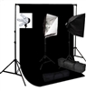 Photo 2000 W Video Continuous softbox lighting kit  black muslin backdrop stand