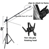 Heavy Duty Reflector Holder Holding Arm mounting bracket 8' Stand Kit