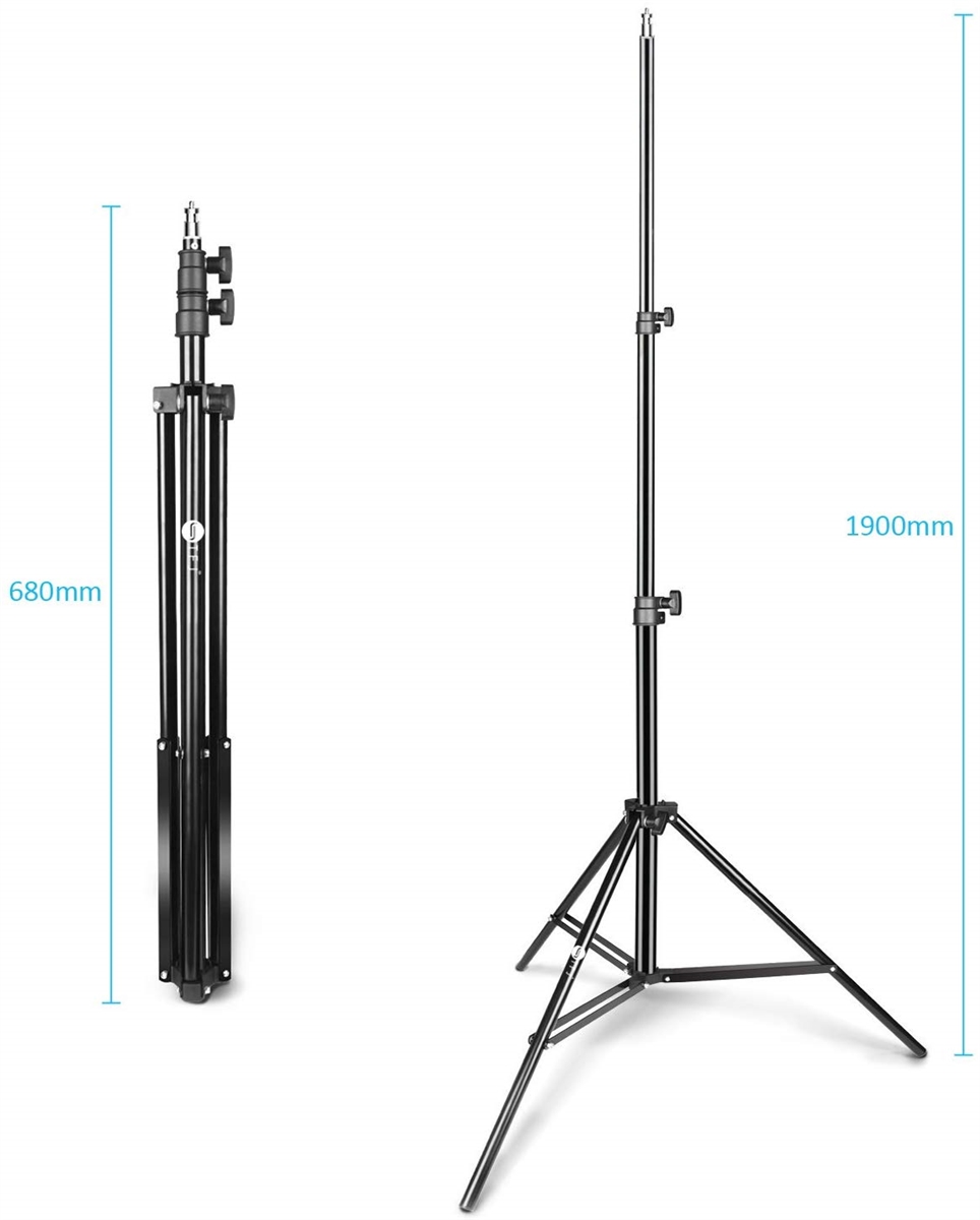 Fully adjustable 7 ft fully adjustable light stand with standard 5/8 and  1/4 tip