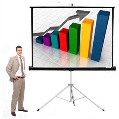 Pro 120" 1:1 Ratio 84"x84" Portable Tripod Projector Projection Screen Theater