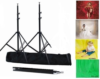 New backdrop stand support system & 4 pcs Fantasy cloth backdrops kit