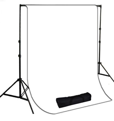 NEW Photography Studio Video WHITE High Key Muslin Backdrop Stand Kit