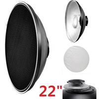 22" Beauty Dish Honeycomb & White Diffuser for Bowens Calumet Travelite