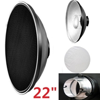 Pro 22" Interchangeable Beauty Dish Honeycomb & White Diffuser for Elinchrom