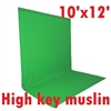 NEW High Key Muslin Chromakey Green 10'x12' Background