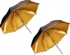 Pro 2 x 33" Gold / Black Reflective Photo Studio Umbrella
