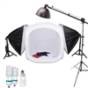 1200 Watt Boom Stand STUDIO IN A BOX PHOTO LIGHT TENT PHOTOGRAPHY SET Continuous Light Kit, 32" light tent with 4 pcs backdrops