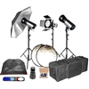 Pro 3 x 400 w/s complete studio package with backdrop & support