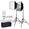 Pro Quick Setup Continuous Lighting Studio Softbox Fluorecent 2 x 135 watt Kit