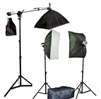 4 socket softbox lighting boom stand kit ( NO BULBS)