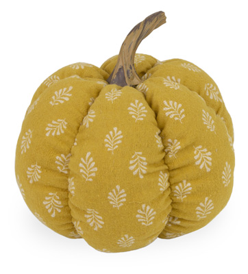 Small Mustard Fabric Pumpkin