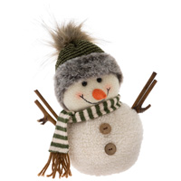 Fin Small Green Beanie Hat Snowman
