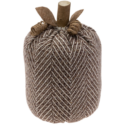 Umber Chevron Plush Pumpkin