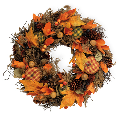 Plaid Naturals Wreath