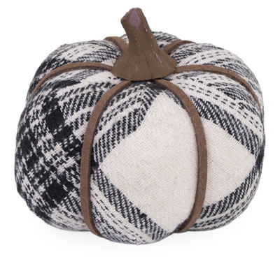 Black & White Plaid Pumpkin