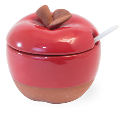 Red Cherry Terracotta Apple Sugar Bowl