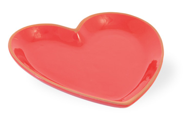 Medium Heart Plate Red Cherry