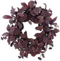 Mauve Leaves & Berries Wreath