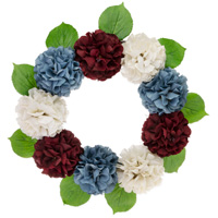 Red White & Blue Hydrangea Wreath