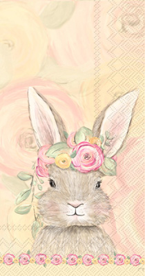 Bunny Flower Crown Guest Towel
