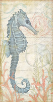 Seahorse And Coral Guest Towel