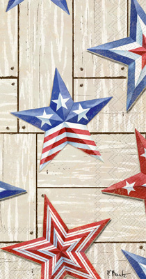 Patriotic Barn Stars Guest Towel