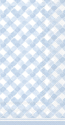 Gingham Guest Towel light blue